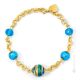 BRACELET GOLD BAND bijoux fantaisie artistique bracelet de perles en verre de Murano avec or 18 carats authentique fait à la main Made in Italy