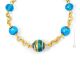 COLLIER BANDE D'OR bijoux fantaisie artistique colliers colliers perles de verre de Murano avec or 18 carats fait à la main authentique Made in Italy
