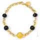 BRACELET GOLD BAND bijoux fantaisie artistique bracelet de perles en verre de Murano avec or 18 carats authentique fait à la main Made in Italy