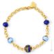 BRACELET GOLD BAND bijoux fantaisie artistique bracelet de perles en verre de Murano avec or 18 carats authentique fait à la main Made in Italy