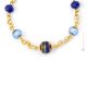 COLLIER BANDE D'OR bijoux fantaisie artistique colliers colliers perles de verre de Murano avec or 18 carats fait à la main authentique Made in Italy