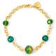 BRACELET GOLD BAND bijoux fantaisie artistique bracelet de perles en verre de Murano avec or 18 carats authentique fait à la main Made in Italy