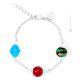 BRACELET AURORA bijoux fantaisie artistique bracelet de perles en verre de Murano avec argent 925 authentique fait à la main Made in Italy