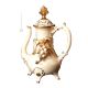 AMPHORA Décoration de table artistique en céramique de style baroque, couleur or 24 carats avec cristaux Swarovski