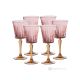 DOMINA Ensemble de 6 verres à liqueur authentiques peints à la main en verre de qualité supérieure.