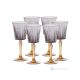 DOMINA Ensemble de 6 verres à liqueur authentiques peints à la main en verre de qualité supérieure.