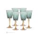 DOMINA Ensemble de 6 verres à liqueur authentiques peints à la main en verre de qualité supérieure.