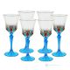 ADAGIO Ensemble de 6 verres à eau authentiques peints à la main en verre de qualité supérieure.