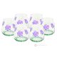 ALIZEE Ensemble de 6 verres authentiques modernes peints à la main en verre de qualité supérieure.