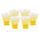 FUSION Ensemble de 6 authentiques verres à liqueur peints à la main en verre de qualité supérieure.