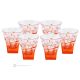 FUSION Ensemble de 6 authentiques verres à liqueur peints à la main en verre de qualité supérieure.