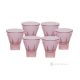 DEBBY Ensemble de 6 authentiques verres à liqueur modernes peints à la main en verre de qualité supérieure.