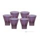 DEBBY Ensemble de 6 authentiques verres à liqueur modernes peints à la main en verre de qualité supérieure.