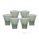 DEBBY Ensemble de 6 authentiques verres à liqueur modernes peints à la main en verre de qualité supérieure.