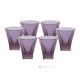DEBBY Ensemble de 6 authentiques verres à eau modernes peints à la main en verre de qualité supérieure.