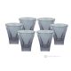 DEBBY Ensemble de 6 authentiques verres à eau modernes peints à la main en verre de qualité supérieure.
