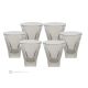 DEBBY Ensemble de 6 authentiques verres à eau modernes peints à la main en verre de qualité supérieure.