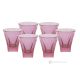 DEBBY Ensemble de 6 authentiques verres à eau modernes peints à la main en verre de qualité supérieure.