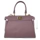 Sac main et bandoulière femme JOLIE, cuir véritable artisanal rose