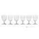 ESTRO Ensemble de 6 verres à eau à pied authentiques et modernes en verre de qualité supérieure.