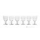 ESTRO Ensemble de 6 verres à vin modernes et authentiques avec pieds en verre de qualité supérieure.