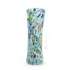 VASE ARLECCHINO authentique verre soufflé de Murano avec Murrine et feuille d'argent 925 fait main Made in Italy