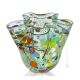 ARLECCHINO HANDMADE Bol de table en verre soufflé de Murano authentique avec Murrine et feuille d'argent 925 Fabriqué en Italie