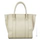 Sac bandoulière femme cabas ALICIA Shopper en vrai cuir artisanal blanc
