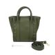 Mini sac porté main et bandoulière femme ALICIA en cuir véritable vert fabriqué à la main
