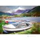 AU BORD DU LAC Peinture acrylique moderne sur toile Made in Italy 