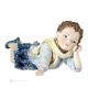 HIVER Figurine en porcelaine de Capodimonte, romantisme et beauté des saisons.