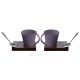 KRISTIAN 1 set 2 tasses avec porte-gobelet en bois et cuillère en porcelaine style moderne authentique fait main Made in Italy