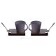 KRISTIAN 1 set 2 tasses avec porte-gobelet en bois et cuillère en porcelaine style moderne authentique fait main Made in Italy