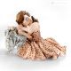 LA BELLE AU DORMANT DANS LES BOIS Figurine en porcelaine de Capodimonte, magie artisanale.