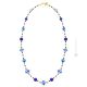 COLLIER SATURNO bijoux fantaisie artistique colliers colliers perles de verre de Murano avec argent 925 authentique fait main Made in Italy