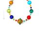 COLLIER SATURNO bijoux fantaisie artistique colliers colliers perles de verre de Murano avec argent 925 authentique fait main Made in Italy