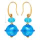 BOUCLES D'OREILLES SATURNO bijoux fantaisie artistiques perles de verre de Murano avec argent 925 authentique fait main Made in Italy