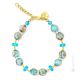 EMILY BRACELET bijoux fantaisie artistique bracelet de perles en verre de Murano avec aventurine authentique fait à la main Made in Italy