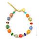 EMILY BRACELET bijoux fantaisie artistique bracelet de perles en verre de Murano avec aventurine authentique fait à la main Made in Italy