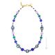 COLLIER DE FLEURS bijoux fantaisie artistique colliers colliers perles de verre de Murano avec or 18 carats fait à la main authentique Made in Italy