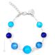 ONDA BRACELET bijoux fantaisie artistique bracelet de perles en verre de Murano avec argent 925 authentique fait à la main Made in Italy