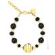 MIRHO BRACELET bijoux fantaisie artistique bracelet de perles en verre de Murano avec or 18 carats authentique fait à la main Made in Italy