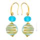 BOUCLES D'OREILLES MIRHO bijoux fantaisie artistiques perles de verre de Murano avec or 18 carats authentique fait à la main Made in Italy