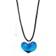 COLLIER COEUR EN ARGENT bijoux fantaisie artistique colliers collier en verre de Murano 925 feuille d'argent fait à la main authentique Made in Italy