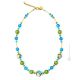 COLLIER EN MARBRE bijoux fantaisie artistique colliers de perles en verre de Murano avec or 18 carats fait à la main authentique Made in Italy