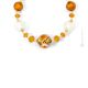 COLLIER EN MARBRE bijoux fantaisie artistique colliers de perles en verre de Murano avec or 18 carats fait à la main authentique Made in Italy