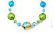COLLIER EN MARBRE bijoux fantaisie artistique colliers de perles en verre de Murano avec or 18 carats fait à la main authentique Made in Italy