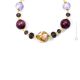COLLIER EN MARBRE bijoux fantaisie artistique colliers de perles en verre de Murano avec or 18 carats fait à la main authentique Made in Italy