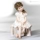 Poupée LUNA Capodimonte, image romantique de porcelaine pure.