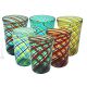 ACQUA CANNE Set de 6 verres tumbler en verre de Murano Fabriqué en Italie